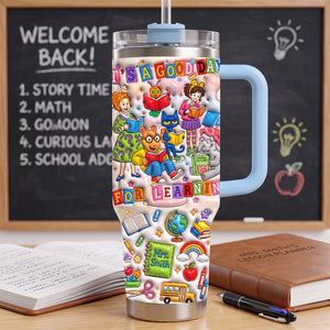 Vibrant & Joyful Class 40oz Tumbler With Handle, Personalized Gifts For Teacher 04qhtn220726