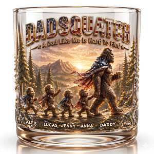 Wild Dad & Little Ones Round Glass - Personalized Gifts For Dads 02PADT280426
