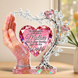 Heart of Family Acrylic Plaque – Personalized Gifts For Mom 03kiqn040226