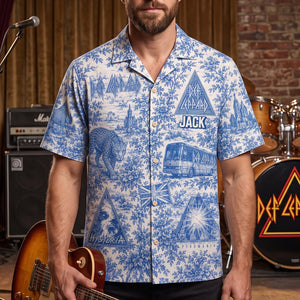 Def Leppard Toile De Jouy Hawaiian Shirt, Personalized Gifts For Music Lovers 05qhtn100726