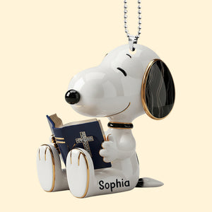 Puppy Cross Car Ornament – Personalized Gifts For Christians 01naqn120725