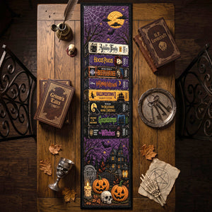 Fright Night Quilted Table Runner - Personalized Halloween Gifts For Family 04natn200826