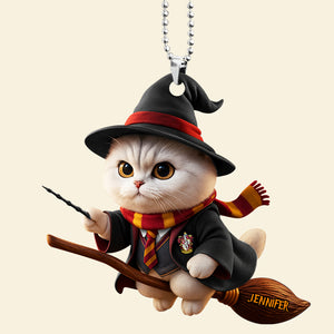 Flying Broom Cat - Car Ornament Personalized Gifts For Cat Lovers 05ACDT160725