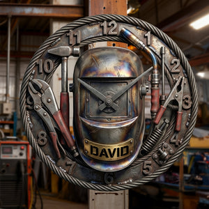 Welder Wall Clock - Personalized Gifts For Welder 1 Layer Acrylic Hanging Wall Clock 02KILU140126