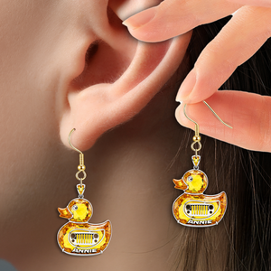 Fun Duck Earrings - Personalized Gifts For Off-road Girl 05QHLU120725