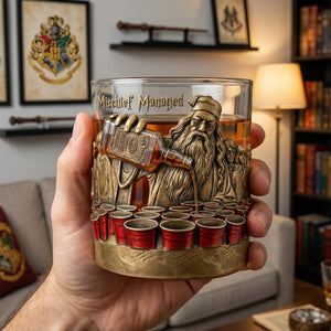Drinking Professor Round Glass - Personalized Gifts 03qhqn070126