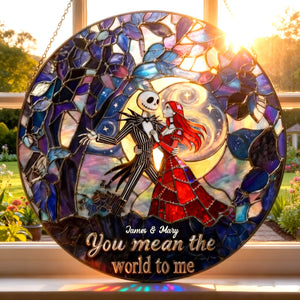 Romantic Couple Stained Glass - Personalized Gifts For Couple 03TOTN080126