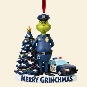 Badass Police Christmas Ornament, Personalized Gifts For Police Officer 03qhqn120925