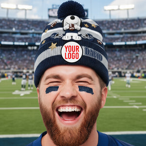 Team Spirit Bobble Beanie Hat - Personalized Gifts For Sports Fans 03naqn021025