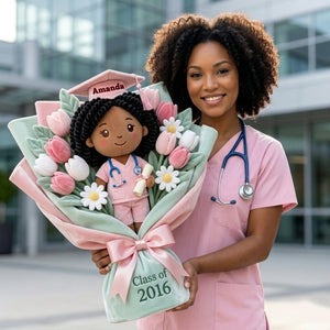 Graduation Nurse Bouquet Pillow - Custom Photo Gifts For Nurse Pillow 02NALU270326