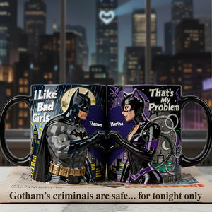 Set Of 2 Coffee Mugs - Shadow Couple - Personalized Coffee Mug Set 02nata100126