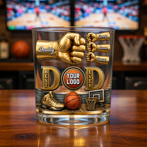 Sport Lover Dad 11oz Round Glass - Personalized Gifts For Father's Day Glass 03NAQN010626
