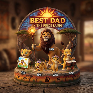 King of Our Wild Family Acrylic Plaque - Personalized Gifts For Dad 02TYTA140526
