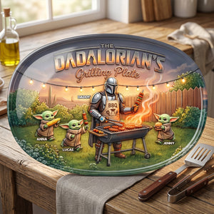 Warrior Dad Grilling Plate - Personalized Gifts For Dad 01natn130526