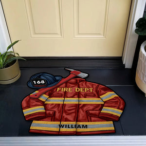 Fire Dept Doormat – Personalized Gifts For Firefighter 05hyqn061025