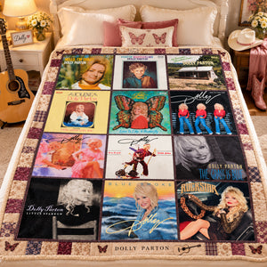 Dolly Parton’s Talented Music Journey Blanket - Personalized Gifts For Music Lovers 05qhlu011026