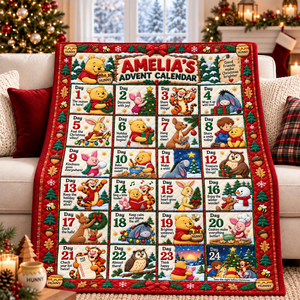 Lovely Advent Calendar Blanket - Personalized Christmas Gifts 01paqn091026