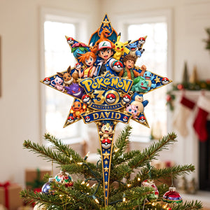 Pocket Creature Acrylic Christmas Tree Topper - Personalized Christmas Gifts 01OHTN121026