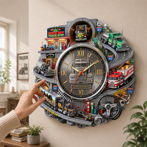 Legends Trucking Wall Hanging Clock - Personalized Gifts For Truckers 01QHDH270726