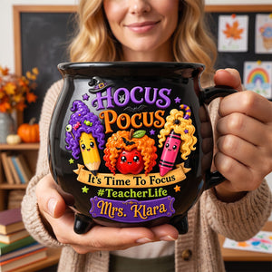 Teacher Life Halloween Cauldron Mug - Personalized Gifts For Teacher 03HUDH290826