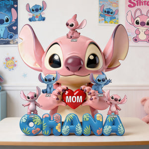 Cute Aliens Family Acrylic Plaque - Personalized Gifts For Mom 01natn070226