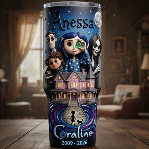 Spooky Door Tumbler - Personalized Gifts For Horror Lovers 02PATA160326