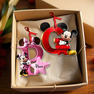 Custom Alphabet Letter Gifts For Couple Acrylic Christmas Ornament 01OHMH261024 - Ornament - GoDuckee