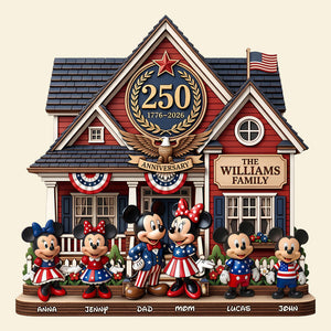 250th Anniversary Patriotic Family Wood Sign Personalized Gifts For Family 02PADT020526