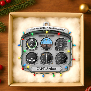 Personalized Gifts For Pilot Christmas Ornament 01hutn120925 Flight Instruments Six Pack