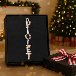 Toile de Jouy Gingerbread Alphabet Acrylic Ornament, Personalized Gifts For Christmas 03pgta251025