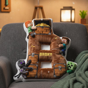 Pixel Adventure Alphabet Custom Shaped Pillow - Personalized Gifts For Kid 02tgta151225