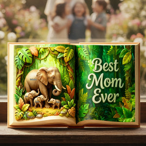 Mom And Kid Elephant Acrylic Plaque - Personalized Gifts For Mothers 03tota050226