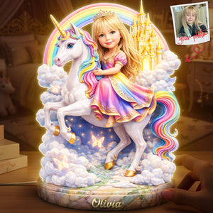 Little Princess Acrylic Light Box - Custom Photo Gifts For Kid Girl 03pgta240326
