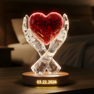 Heart Of Love Acrylic Light Box - Personalized Gift For Couples 06HYLU151225