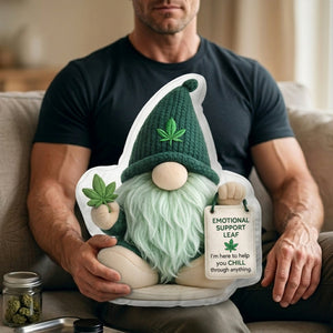 Funny Emotional Support Gnome Pillow - Personalized Gifts For Smoking Lover Pillow 03TOLU270326