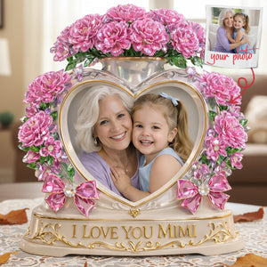 Bloom With Love Acrylic Plaque - Custom Photo Gifts For Mother's Day 03TYTA130326