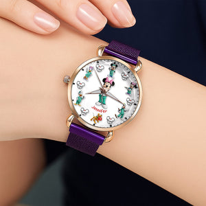 Cartoon Character Mesh Strap Quartz Watch – Personalized Gifts for Nurse 01naqn170725