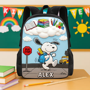 Happy Cartoon Kid School Bag, Personalized Gifts For Kids 03qhtn020825
