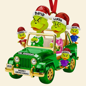 Family On Off-road Car Ornament - Personalized Christmas Gifts For Family 04DTDT250925