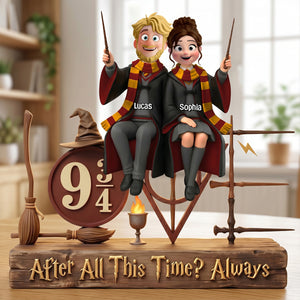 Fantasy Wizard Couple Acrylic Plaque - Personalized Gifts For Couple 02natn300526