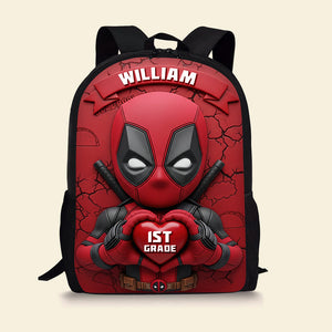 Red Warrior Themed School Bag - Personalized Gifts For Kids 04ohqn050825