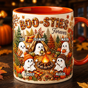 Boo-Sties Forever Fall Camping Coffee Mug - Personalized Gift For Besties 01TODT190826