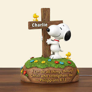 Faithful Buddy Cross Acrylic Light Box - Personalized Gift For Christians 01HULU311025