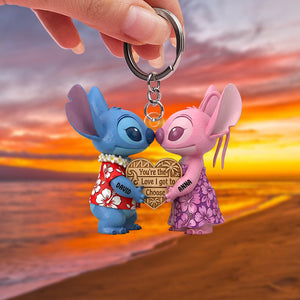 Kissing Couple Acrylic Keychain - Personalized Gifts For Couples 05TOTN251125