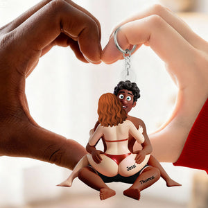 Naughty Hugging Couple Keychain - Personalized Gifts For Couples 05OHLU160126