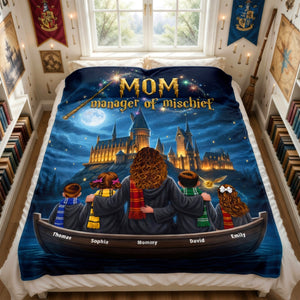 Mom Manager Of Kid Blanket - Personalized Gifts For Mother 02huqn010426