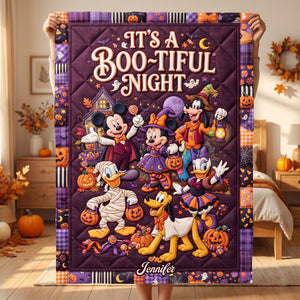 Boo Tiful Night Blanket - Personalized Gifts For Halloween 06tyqn100826