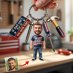 USA Tool Kit Daddy Keychain With Charms Custom Photo Gifts 03PADT020526