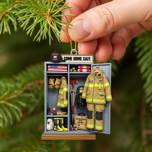 Firefighter Locker Ornament, Personalized Christmas Gifts For Firefighter 05qhtn040925