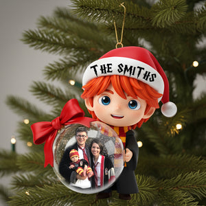 Enchanted Christmas Family Ornament - Personalized Custom Photo Gift For Family 05PGLU101125